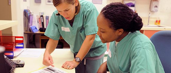 Two female specialists working