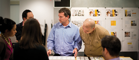 Team working around a table